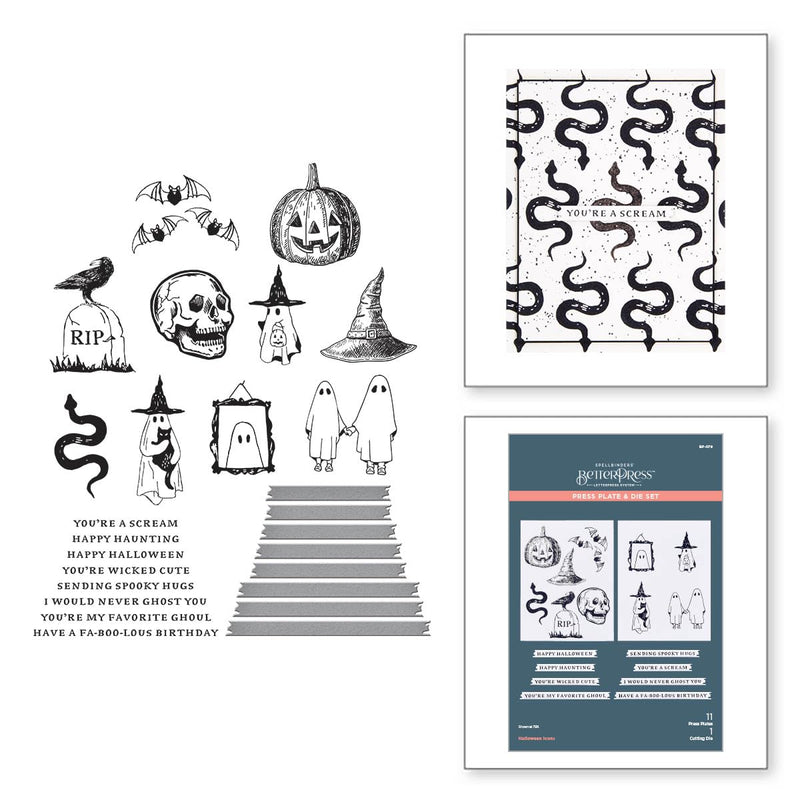Spellbinders Halloween Icons Press Plates, Metal-2