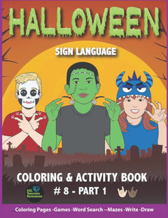 Halloween Sign Language: Coloring & Activity Book-1