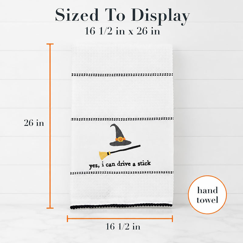 Mud Pie Halloween Towel, Drive Stick, 16 1/2" x 26"-6