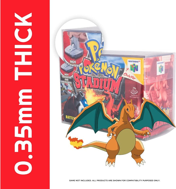 EVORETRO Nintendo N64 Pokemon Stadium PET Protectors - Pack of 1-2