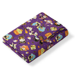 Northwest Hello Kitty Silk Touch Throw Blanket, 50" x 70", Halloween Gold-2