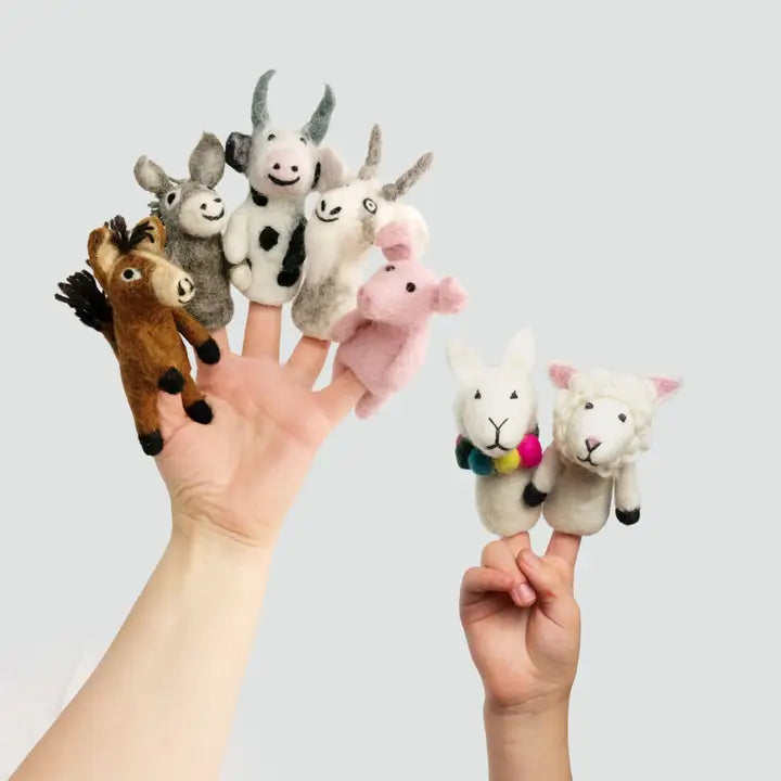 The Winding Road - Ethically-sourced Handmade Finger Puppets - Fair trade from Nepal - Ages 0+-2