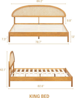 Estructura de cama de madera Gem-11