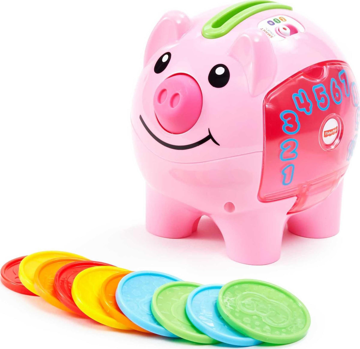 Fisher-Price Baby & Toddler Toy Laugh & Learn Smart Stages Piggy Bank with Educational Songs & Phrases for Infants Ages 6+ Months 🍁 All In One Marketplace Canada