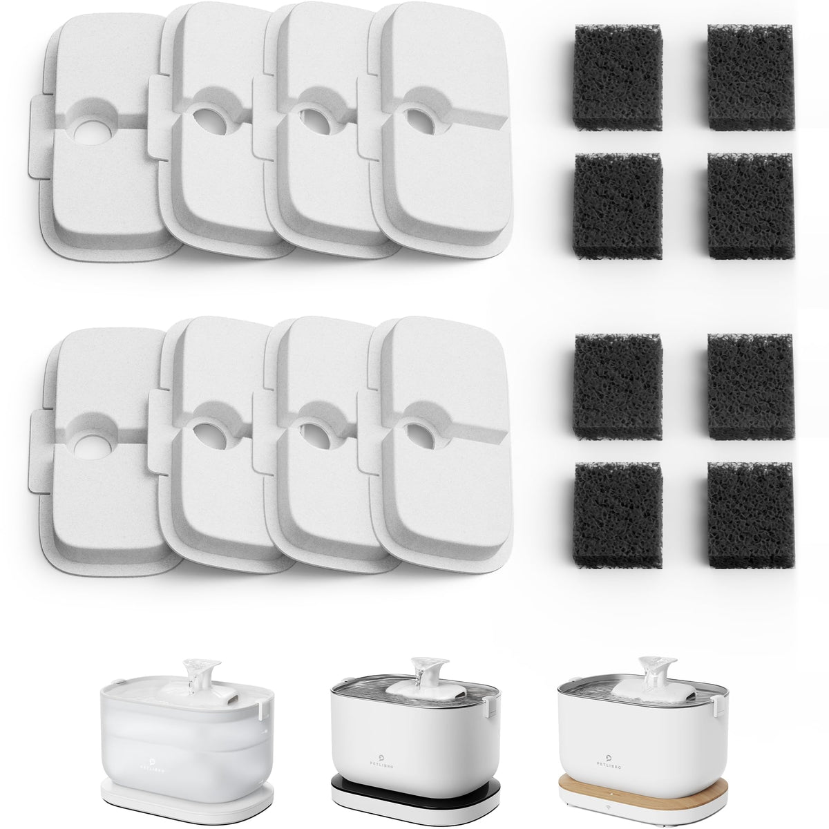 PETLIBRO 8 Packs Replacement Filters for Dockstream Cat Water Fountain PLWF005/PLWF115, 4 Months Set of Replacement Filters for Ultra Quiet Pet Water Fountain (8 Packs) 🍁 All In One Marketplace Canada