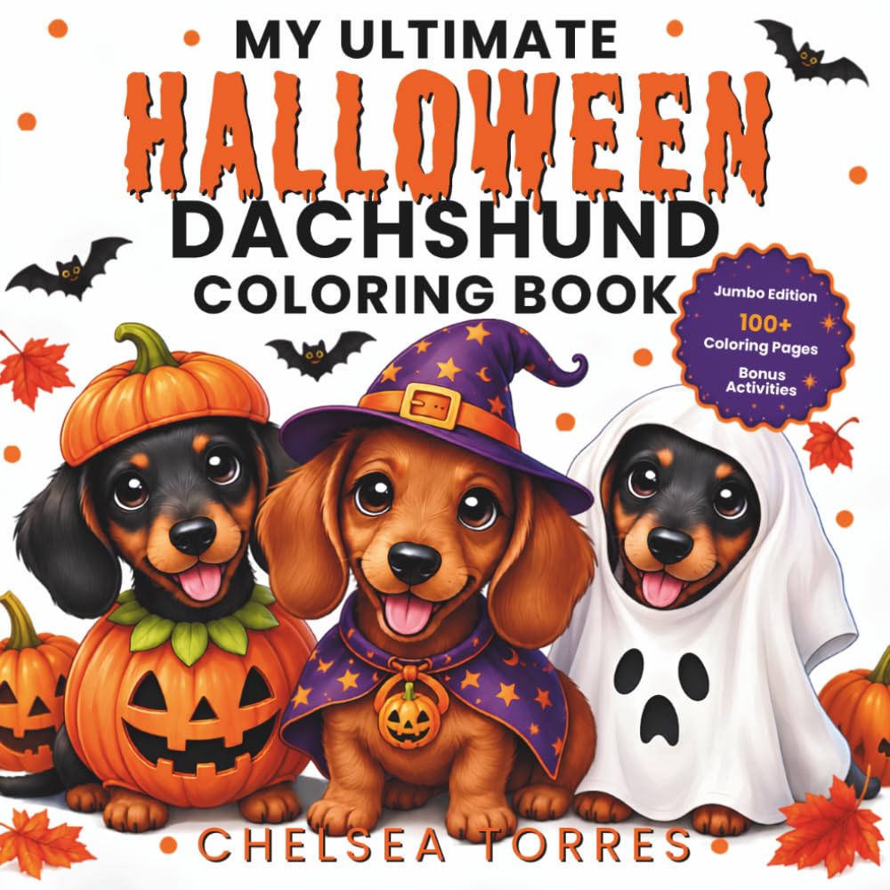 My Ultimate Halloween Dachshund Coloring Book-1