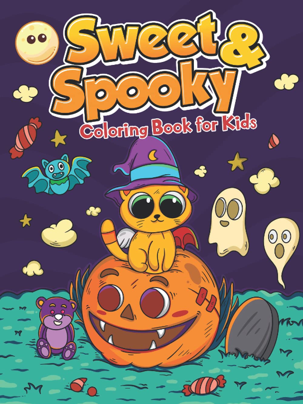 Sweet and Spooky Coloring Book for Kids: A Halloween Coloring Book for All-Year-Round Fun with Cute and Spooky Illustrations (Original & Unique)