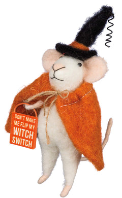 Primitives by Kathy Halloween Collectible Critter - Witch Switch Mouse-1