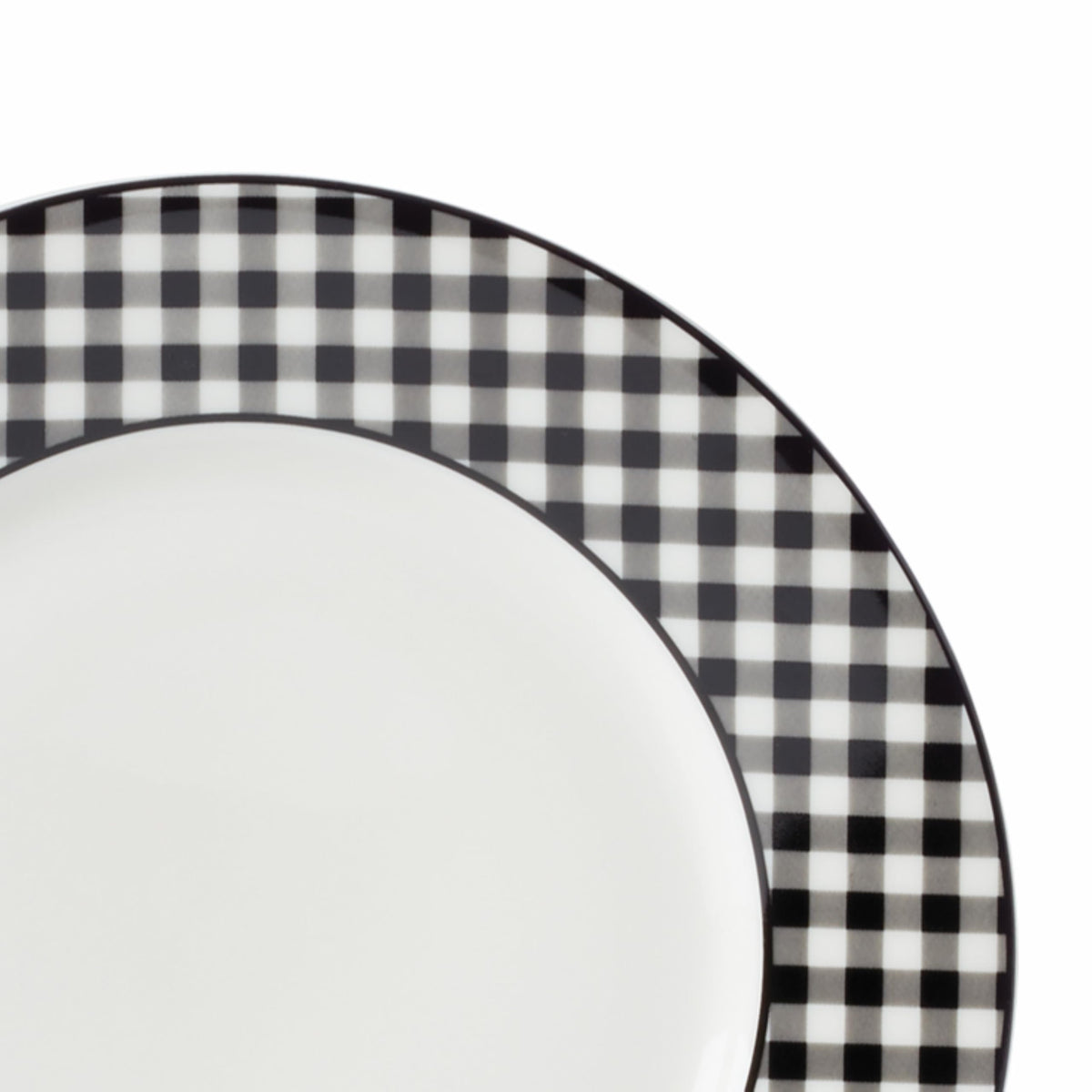 Lenox Gingham Black Halloween Porcelain Dinner Plate Set for 4-2