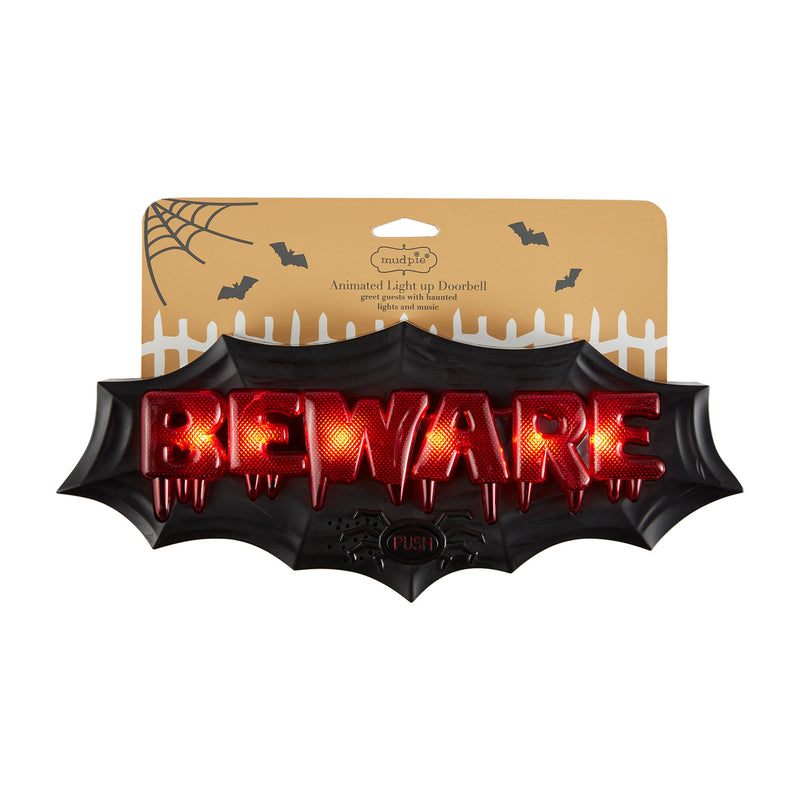 Mud Pie Beware Halloween Doorbell-1