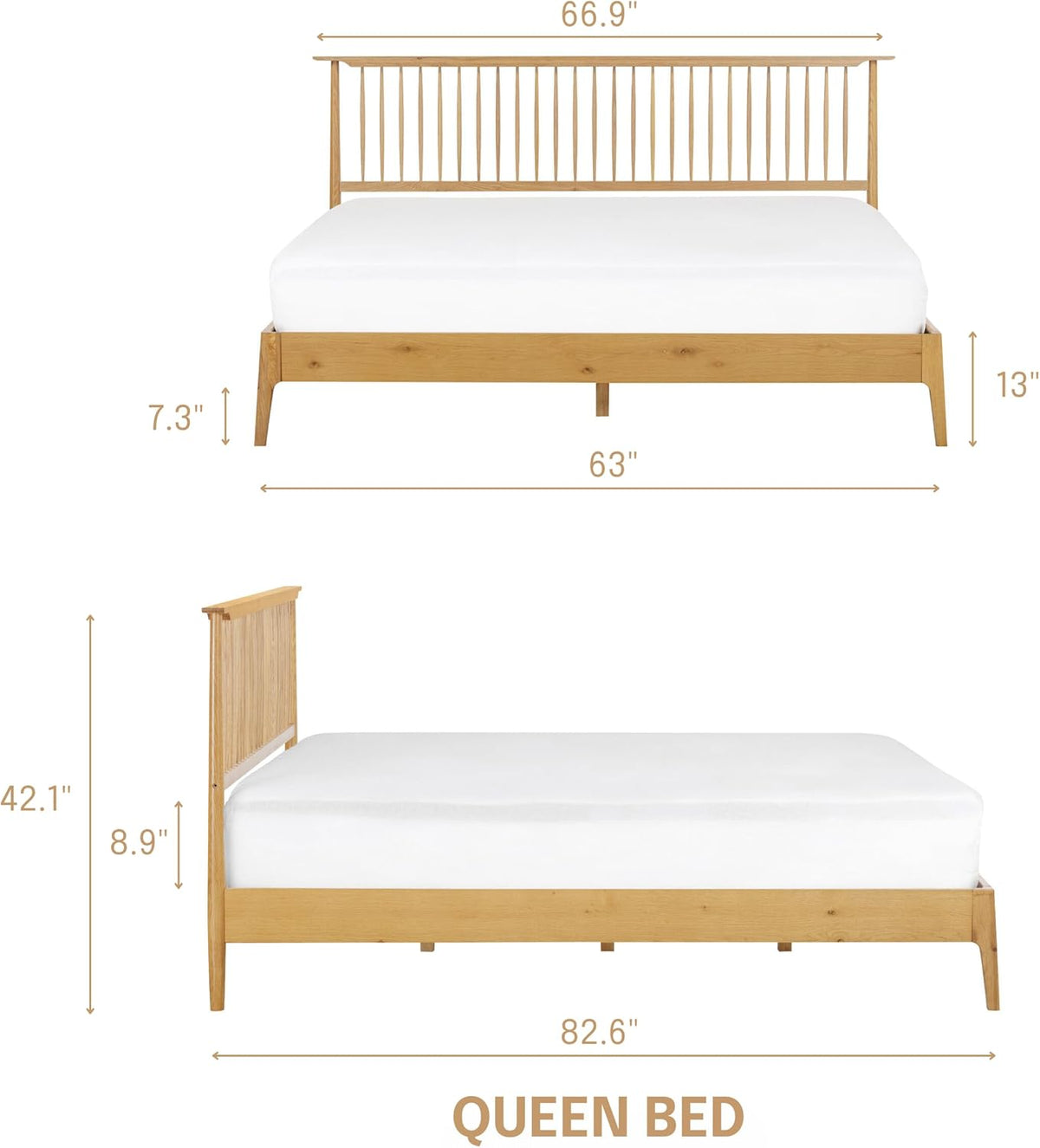 Marco de cama de madera maciza Ruby-7