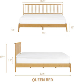 Marco de cama de madera maciza Ruby-7