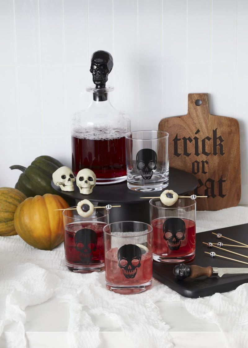 Oneida Vintro Halloween Skeleton 5-Piece Whiskey Glass Set-5