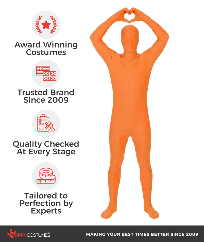 Morphsuits, Orange Morphsuit, Halloween Costume, Medium-5