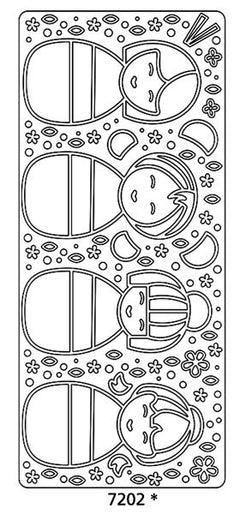 Peel Off Sticker -Chinese Dolls-1