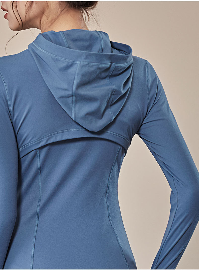 Hooded Sportswear Women’s Outerwear – Breathable Workout Jacket-8