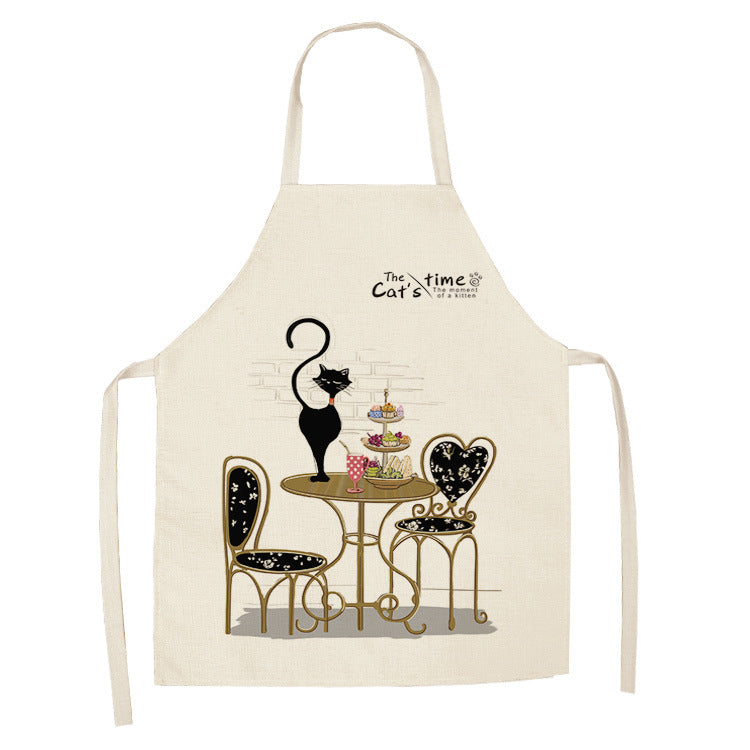 European and American cartoon cute cat apron-19
