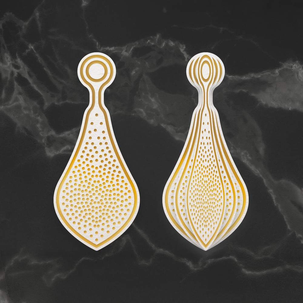 Cut, Foil and Emboss Die - Dimensional Decorations - Stippled Bauble-1