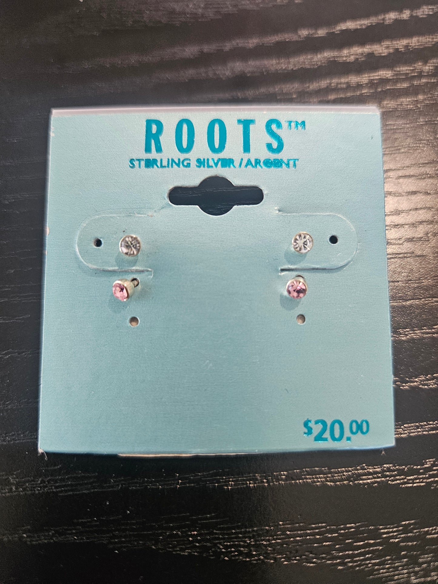 ROOTS Sterling Silver Stone Stud Earrings Set (2 Pairs)