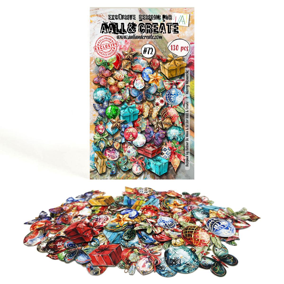 AALL and Create - Éléments de scrapbooking découpés - Joyeux Monarques-1
