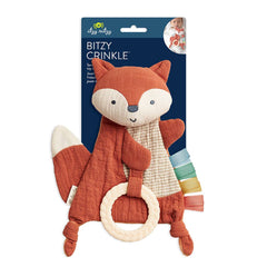 Itzy Ritzy - Fox Bitzy Crinkle™ Sensory Toy with Teether - Ages 0+-1