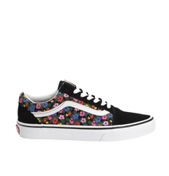 Vans 'Old Skool' Shoes - Floral Black/White-1