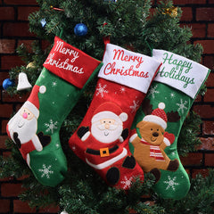 Christmas Stocking Pendant – Elk & Santa Hanging Decoration-3