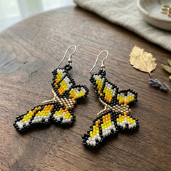 Multicolour Butterfly Beaded Earrings-4