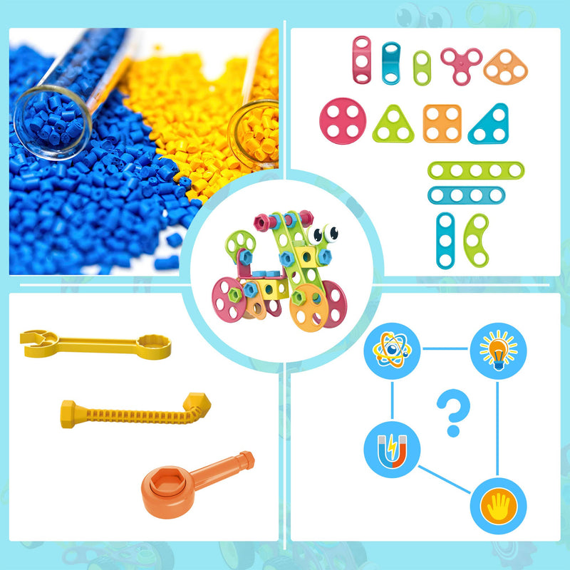 PicassoTiles - PicassoTiles 115pc Engineering Construction Set - Ages 3+-6