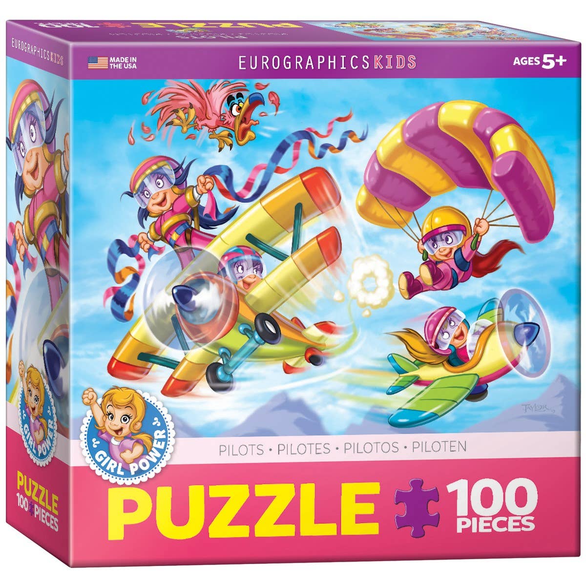 Eurographics Go Girls Go! Pilots 100-Piece Puzzle - Ages 5+-1
