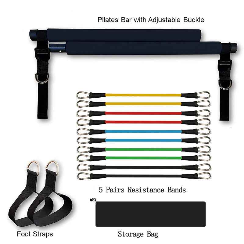 Portable Resistance Bands Set – Fitness, Yoga & Pilates Home Workout Equipment-5