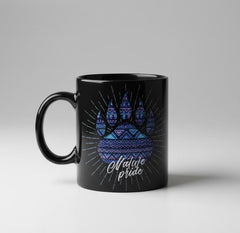Southwestern Style Black Ceramic mug-1
