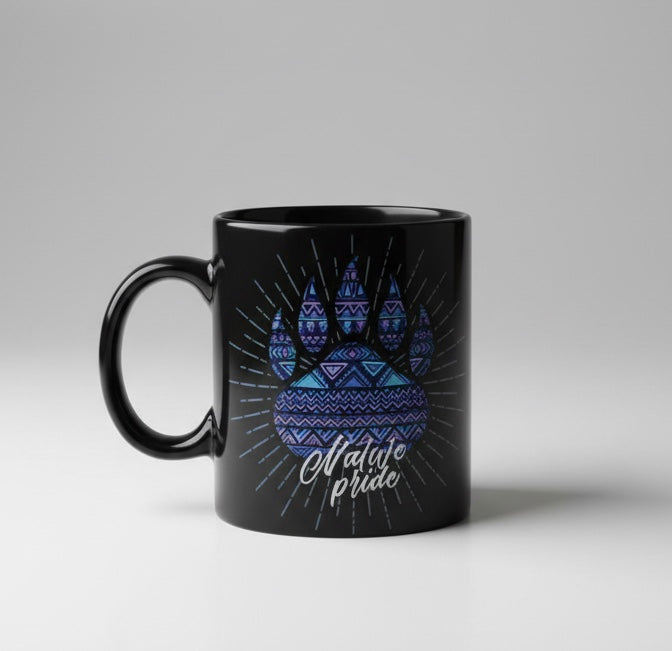 Southwestern Style Black Ceramic mug