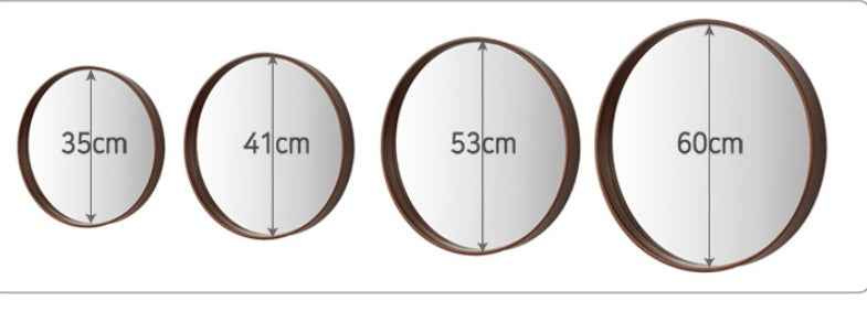 Bathroom Solid Wood Simple Bathroom Mirror Bedroom Hanging Mirror-5