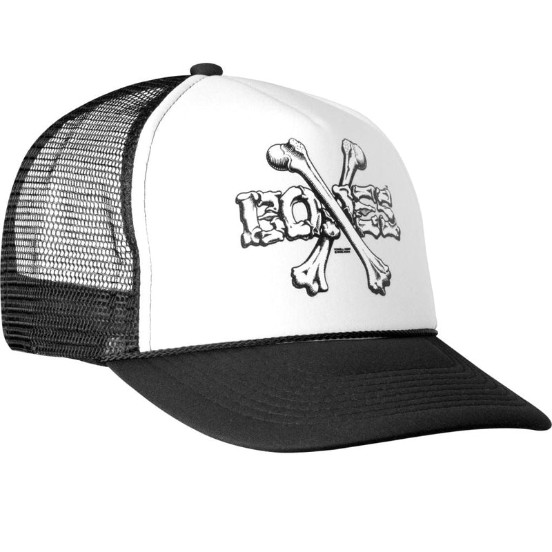 Bones 'Mesh Cross' Trucker Cap - Black/White-1