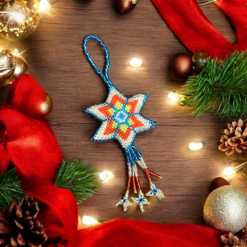 Handmade Beaded Morning Ember Star-2