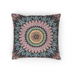 Mandala Sunburst Woven Pillow | Boho Geometric Decorative Cushion Cover-7