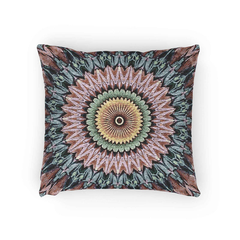 Mandala Sunburst Woven Pillow | Boho Geometric Decorative Cushion Cover-7