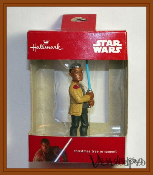 Hallmark Star Wars: El despertar de la Fuerza, adorno de Navidad de Finn para árbol de Navidad, figura de poliresina (763795342075)