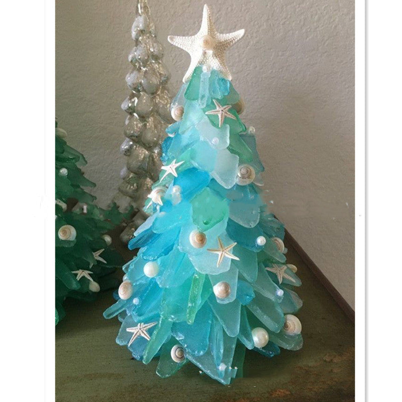 Blue Christmas Tree - DIY Holiday Tabletop Decoration-2