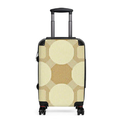 Retro Beige Circle Pattern Suitcase – Vintage Geometric Carry-On Luggage-2