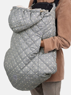K-Poncho - Plush | 7am Enfant | Grey Stars Regular Weight-1
