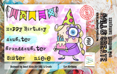 AALL and Create #964 - Kit de tampons A7 - Anniversaire Fille-1