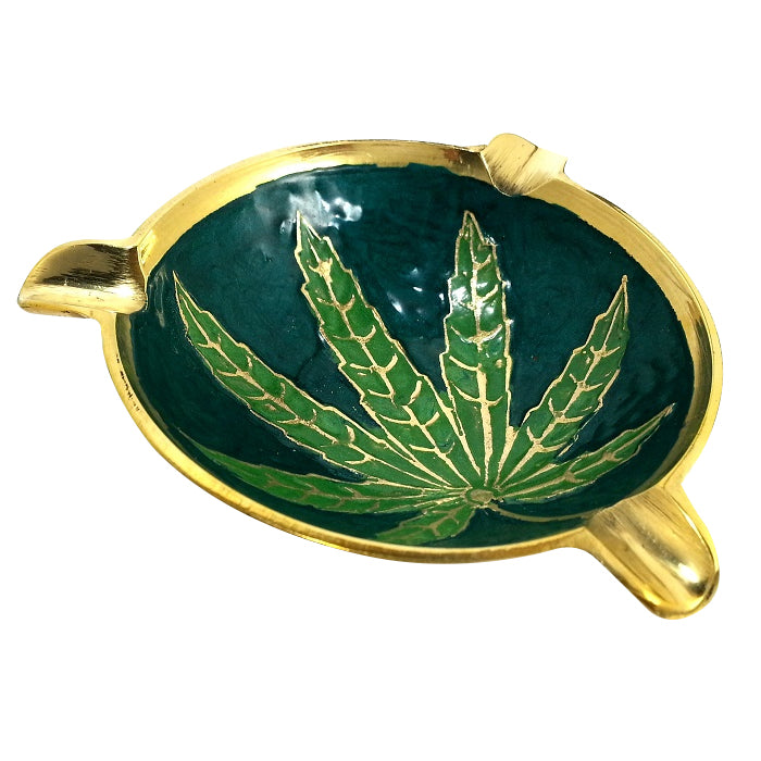 Tripoint Round Brass Ashtray