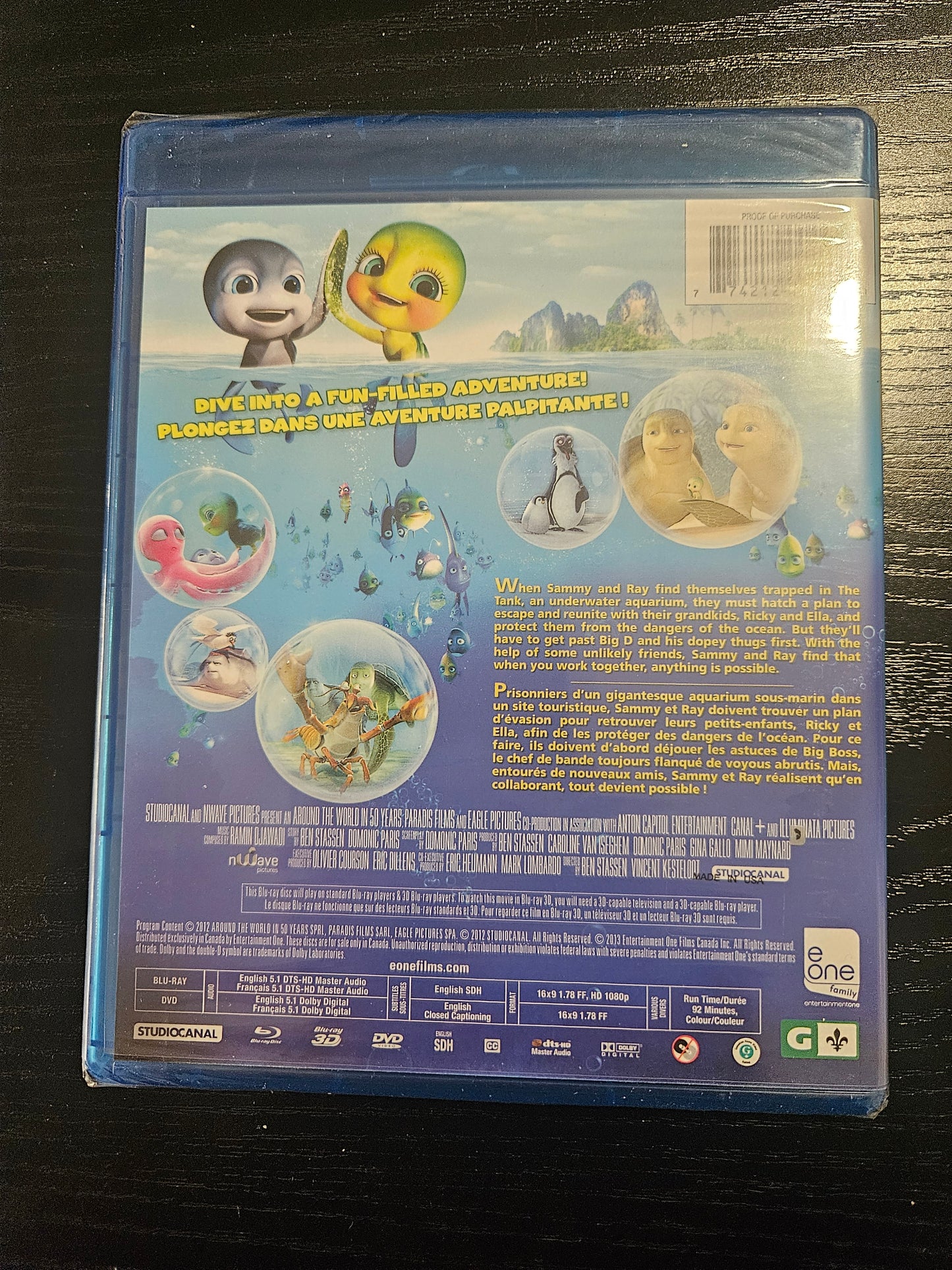 A Turtle's Tale 2 - Sammy's Escape from Paradise [Blu-ray 3D + Blu-ray + DVD] (Bilingual)