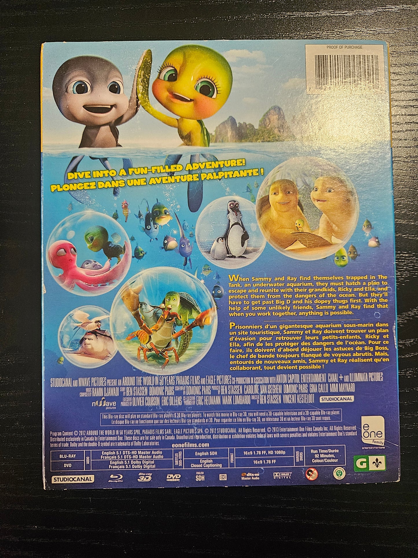 A Turtle's Tale 2 - Sammy's Escape from Paradise [Blu-ray 3D + Blu-ray + DVD] (Bilingual)