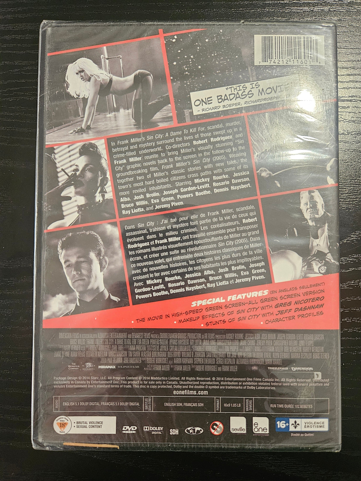 Frank Miller's Sin City: A Dame to Kill For (DVD) (2014)