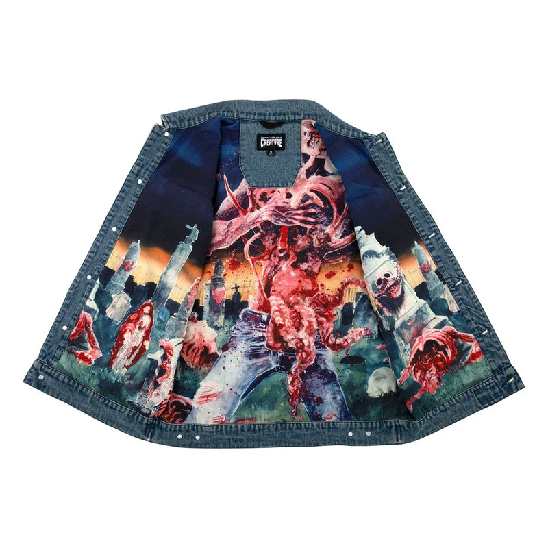 Creature x Cannibal Corpse Denim Vest - Light Denim-2