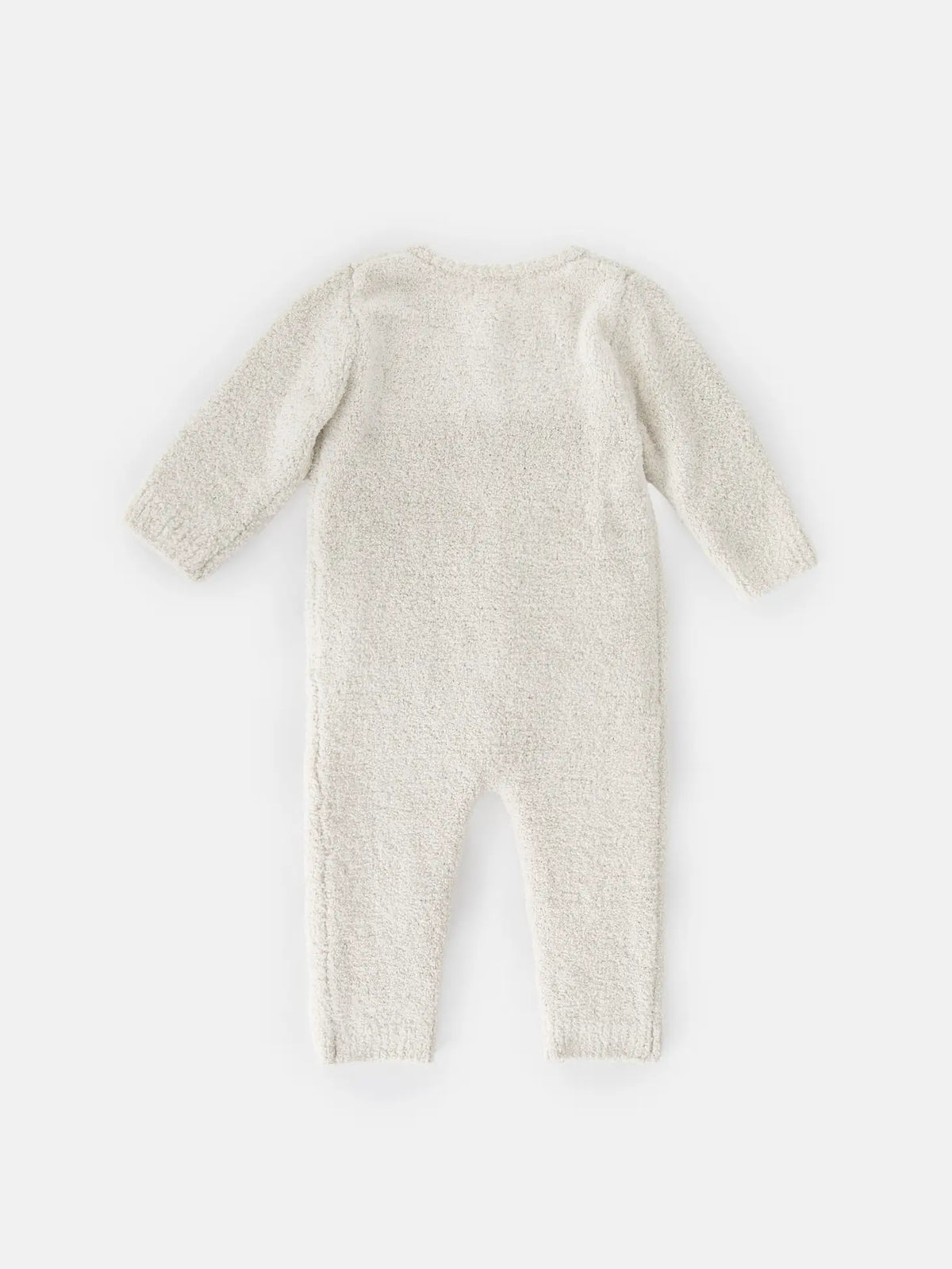 Long Sleeve Romper - Fuzzy | Ecru | 7AM-4