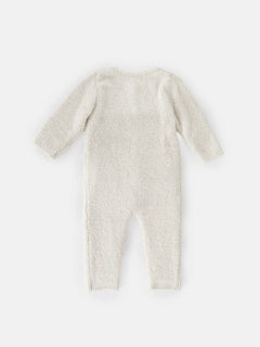 Long Sleeve Romper - Fuzzy | Ecru | 7AM-4